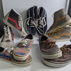 Lot of Vans Red Tagged Skateboard  shoes .